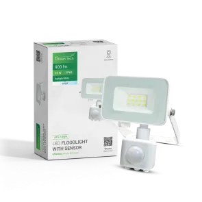 LED reflektor s senzorjem Green Tech 900 lm, 10W, 6500K, IP65, bel