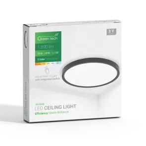 LED Ceiling Light Green Tech 18W, 5 CCT 3000K-3500K-4000K-5000K-6500K, Ø22 cm