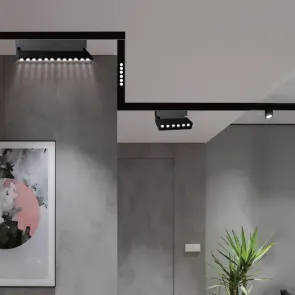 LED magnetna svetilka Green Tech 6W, 4000K, IP20, OSRAM LED, črna barva